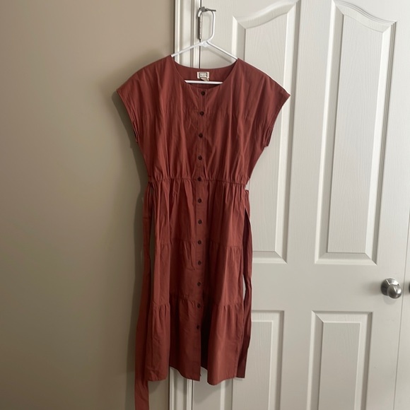 Mo:Vint Dresses & Skirts - Mo:Vint Cotton midi dress in rust orange size large